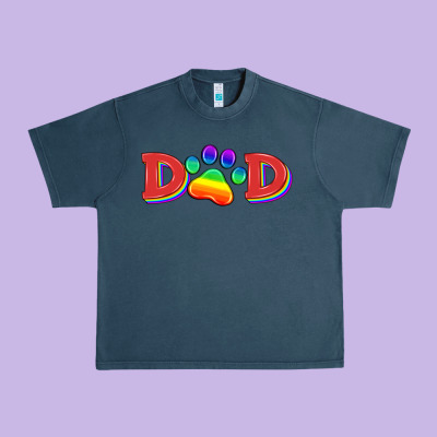 Lgbtq Dad And Paw Urban Heavy Tee Designed By Hra Design Shop