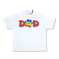White lgbtq dad and paw Urban Heavy Tee - HRA Design Shop