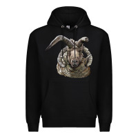 Black navajo churro sheep head Premium Hoodie - LillyAllenDesigns
