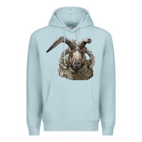 Blue Mist navajo churro sheep head Premium Hoodie - LillyAllenDesigns