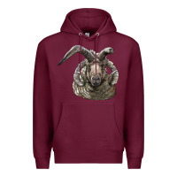 Burgundy navajo churro sheep head Premium Hoodie - LillyAllenDesigns