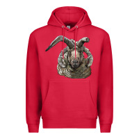 Cardinal navajo churro sheep head Premium Hoodie - LillyAllenDesigns