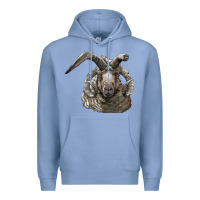 Colony Blue navajo churro sheep head Premium Hoodie - LillyAllenDesigns