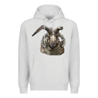 Dove Grey navajo churro sheep head Premium Hoodie - LillyAllenDesigns