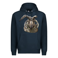 Navy navajo churro sheep head Premium Hoodie - LillyAllenDesigns
