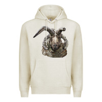 Oatmeal Heather navajo churro sheep head Premium Hoodie - LillyAllenDesigns