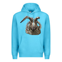 Ocean Blue navajo churro sheep head Premium Hoodie - LillyAllenDesigns