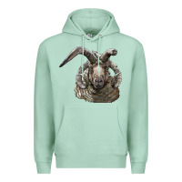 Seafoam navajo churro sheep head Premium Hoodie - LillyAllenDesigns