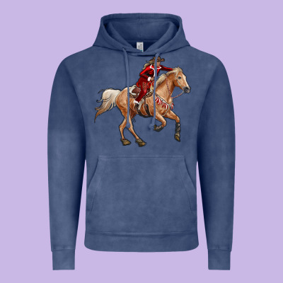 Christmas Cowgirl Vintage Hoodie Designed By Ranaportraitstore
