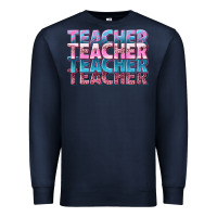Navy teacher stacked Premium Sweatshirt - NancyCooperArtShop