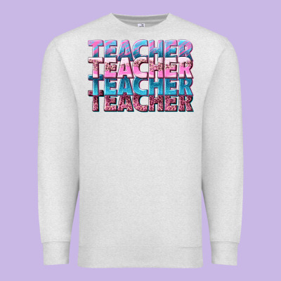 Teacher Stacked Premium Sweatshirt Designed By Nancycooperartshop