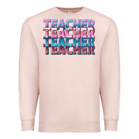 Pale Pink teacher stacked Premium Sweatshirt - NancyCooperArtShop