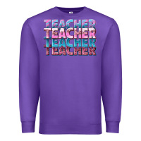 Purple teacher stacked Premium Sweatshirt - NancyCooperArtShop