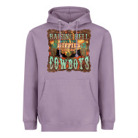 Lavender raising hell with the hippies and the cowboys Heavyweight Hoodie - NancyCooperArtShop
