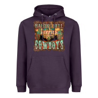 Plum raising hell with the hippies and the cowboys Heavyweight Hoodie - NancyCooperArtShop