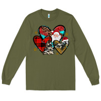 Army Green Christmas heart Long Sleeve Tee - JahusDesignShop