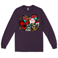 Plum Christmas heart Long Sleeve Tee - JahusDesignShop