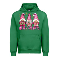 Emerald Happy holidays with gnomes Urban Hoodie - NancyCooperArtShop