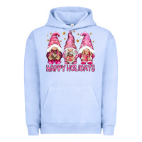 Pigment Grape Ice Happy holidays with gnomes Urban Hoodie - NancyCooperArtShop