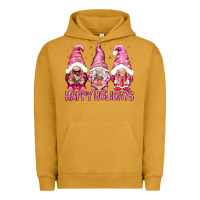 Pigment Peanut Butter Happy holidays with gnomes Urban Hoodie - NancyCooperArtShop
