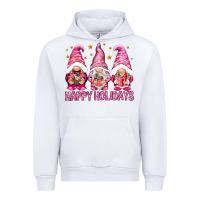 White Happy holidays with gnomes Urban Hoodie - NancyCooperArtShop