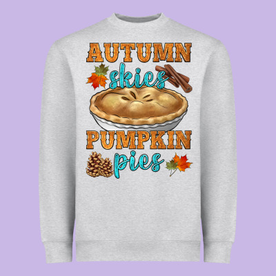 Autumn Skies Pumpkin Pies Heavyweight Sweatshirt Designed By Hra Design Shop