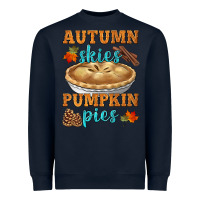 Navy autumn skies pumpkin pies Heavyweight Sweatshirt - HRA Design Shop