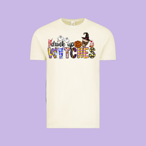Drink Up Witches Vintage Tee Designed By Cowhidedigitalart