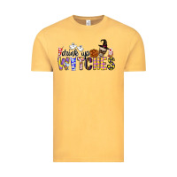 Vintage Mustard Drink Up Witches Vintage Tee - CowhideDigitalArt