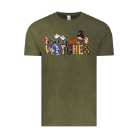 Vintage Olive Drink Up Witches Vintage Tee - CowhideDigitalArt