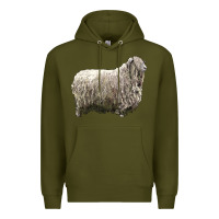 Army Green lincoln sheep Premium Hoodie - LillyAllenDesigns