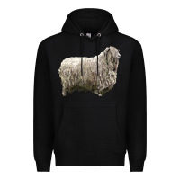 Black lincoln sheep Premium Hoodie - LillyAllenDesigns