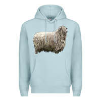 Blue Mist lincoln sheep Premium Hoodie - LillyAllenDesigns