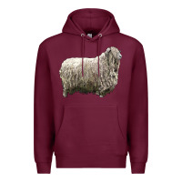 Burgundy lincoln sheep Premium Hoodie - LillyAllenDesigns