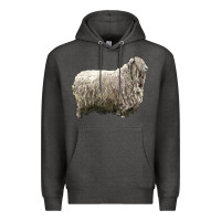 Charcoal Heather lincoln sheep Premium Hoodie - LillyAllenDesigns