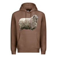 Chestnut lincoln sheep Premium Hoodie - LillyAllenDesigns