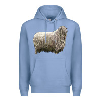 Colony Blue lincoln sheep Premium Hoodie - LillyAllenDesigns