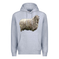 Heather Grey lincoln sheep Premium Hoodie - LillyAllenDesigns