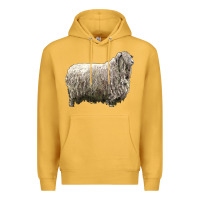 Mustard lincoln sheep Premium Hoodie - LillyAllenDesigns