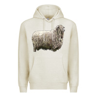 Oatmeal Heather lincoln sheep Premium Hoodie - LillyAllenDesigns