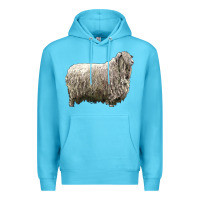 Ocean Blue lincoln sheep Premium Hoodie - LillyAllenDesigns
