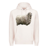 Pale Pink lincoln sheep Premium Hoodie - LillyAllenDesigns