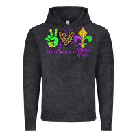 Vintage Black peace love mardi gras Vintage Hoodie - JahusDesignShop