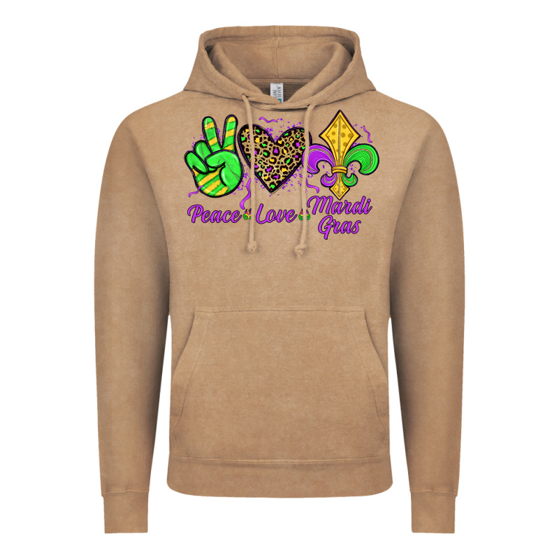 Peace Love Mardi Gras Vintage Hoodie by JahusDesignShop | Teevron