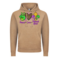 Vintage Coffee peace love mardi gras Vintage Hoodie - JahusDesignShop
