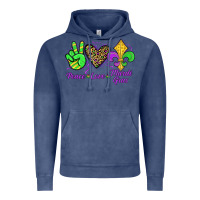 Vintage Denim peace love mardi gras Vintage Hoodie - JahusDesignShop