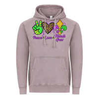Vintage Zinc peace love mardi gras Vintage Hoodie - JahusDesignShop
