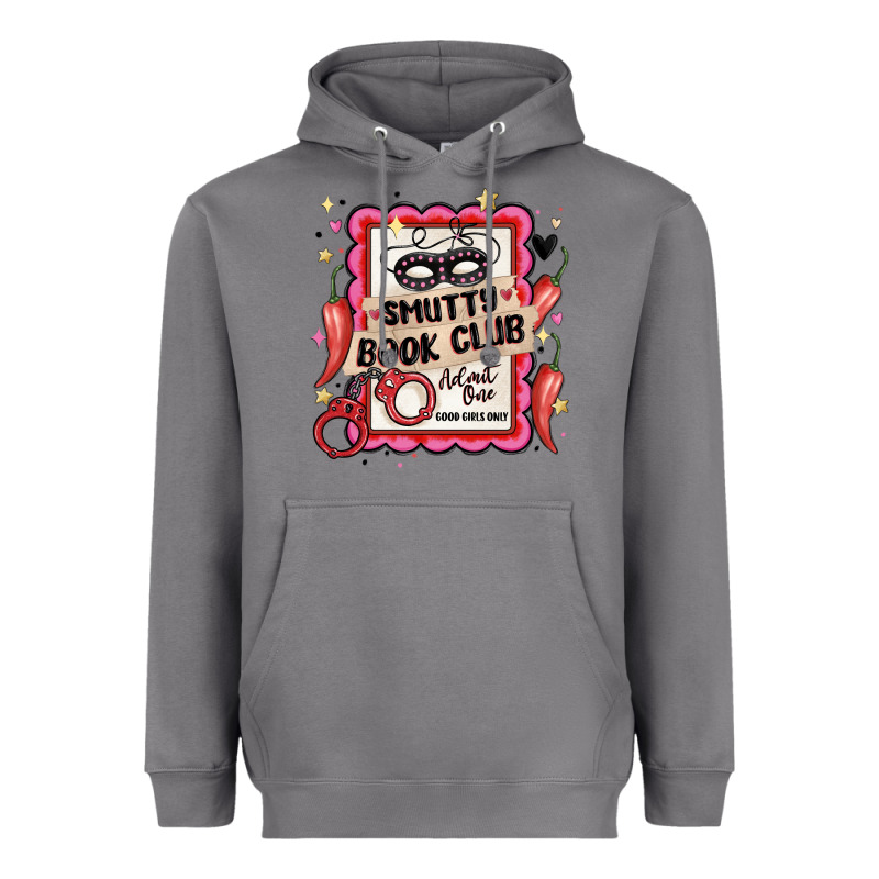 Smutty Book Club Admit One Good Girls Only Heavyweight Hoodie by MaliasSmallBusiness | Teevron