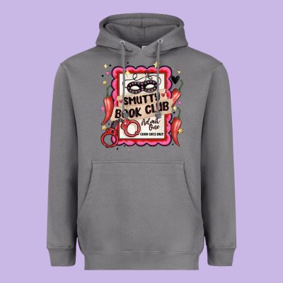 Smutty Book Club Admit One Good Girls Only Heavyweight Hoodie Designed By Maliassmallbusiness