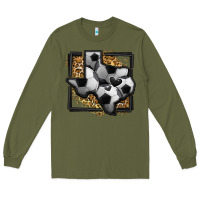 Army Green leopard soccer texas map Long Sleeve Tee - Jasminsmagicworld